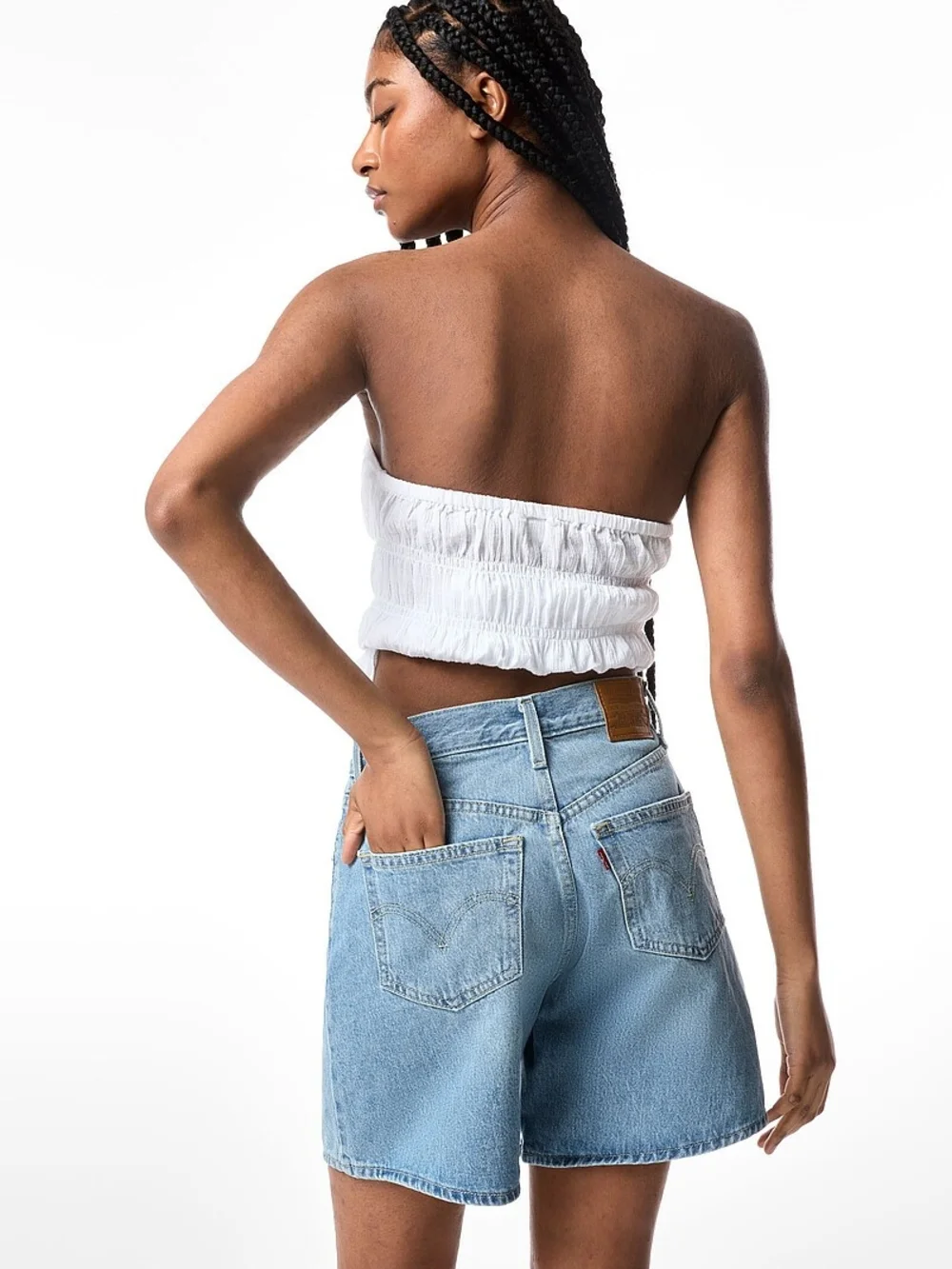Levi's Classic High-Rise Women's Denim Shorts - Light Blue - Picture 11 of 11